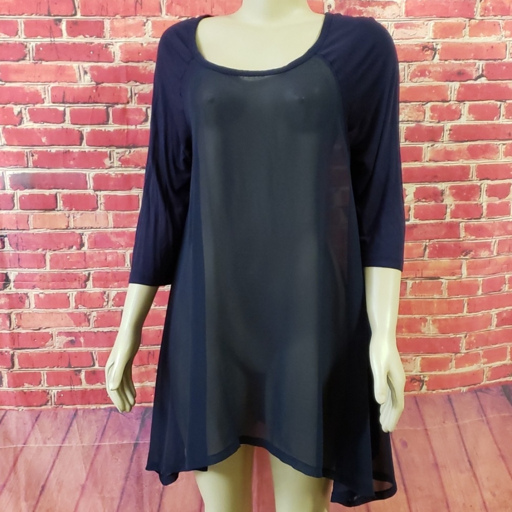 Marseille Navy blue 3/4 Sleeve Women's top size XL